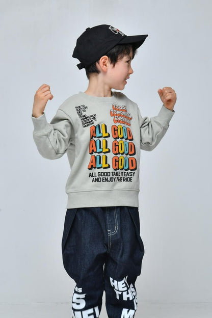 S/Ｍ/L【OFFICIALTEAM】カットデニム プリントワイドタックパンツ1226253m