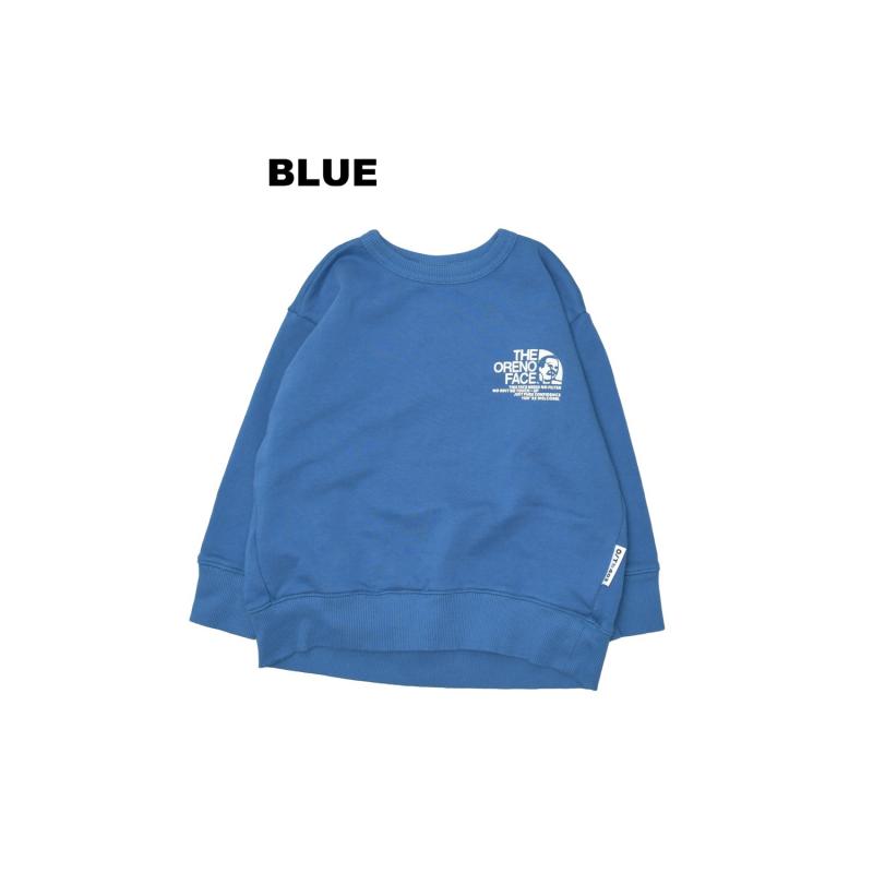 オフィシャルチーム（OFFICIAL TEAM）裏毛俺のフェイスワイドトレーナー（1226261m）の大人サイズ（S/M/L）を着用した、レディース・メンズ兼用のゆったりコーディネート。親子リンクコーデにもおすすめの秋冬スウェットです。
