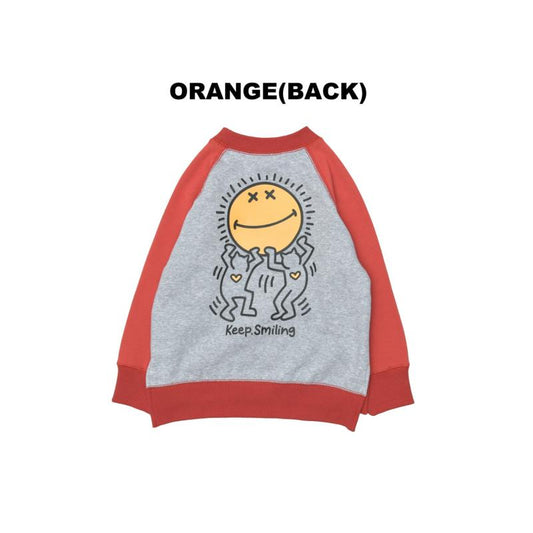 S/Ｍ/L【OFFICIALTEAM】シャギー裏毛 KEEP SMILE ラグラントレーナー1226311m