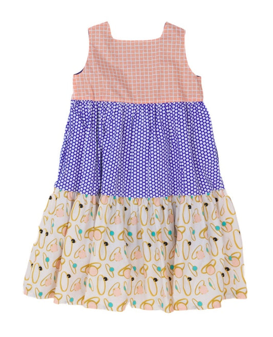 【NEEDLE WORKS】2123400(90cm~120cm)切り替えギャザーワンピース★