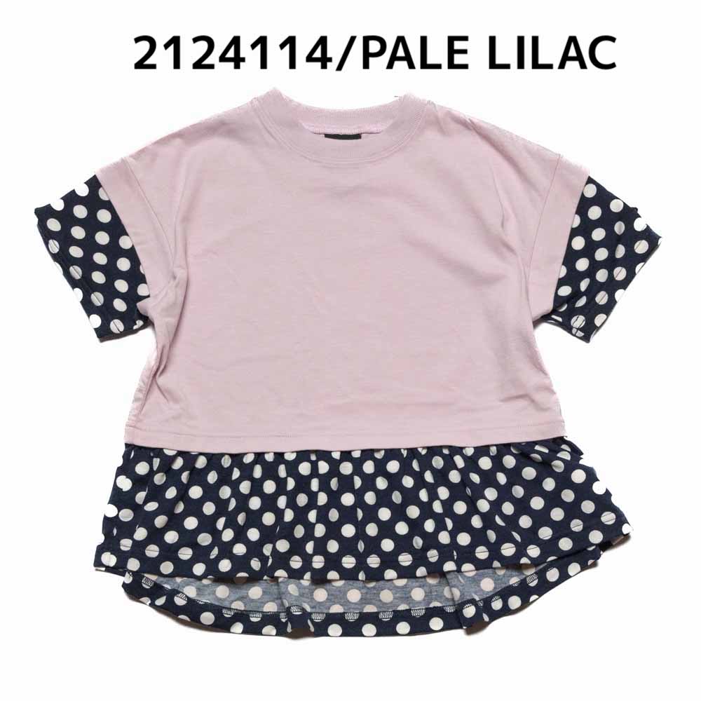 4840が今だけ2420円【90~120】 T/C天竺レイヤードTシャツ ★2124114★キッズサイズ　子供服