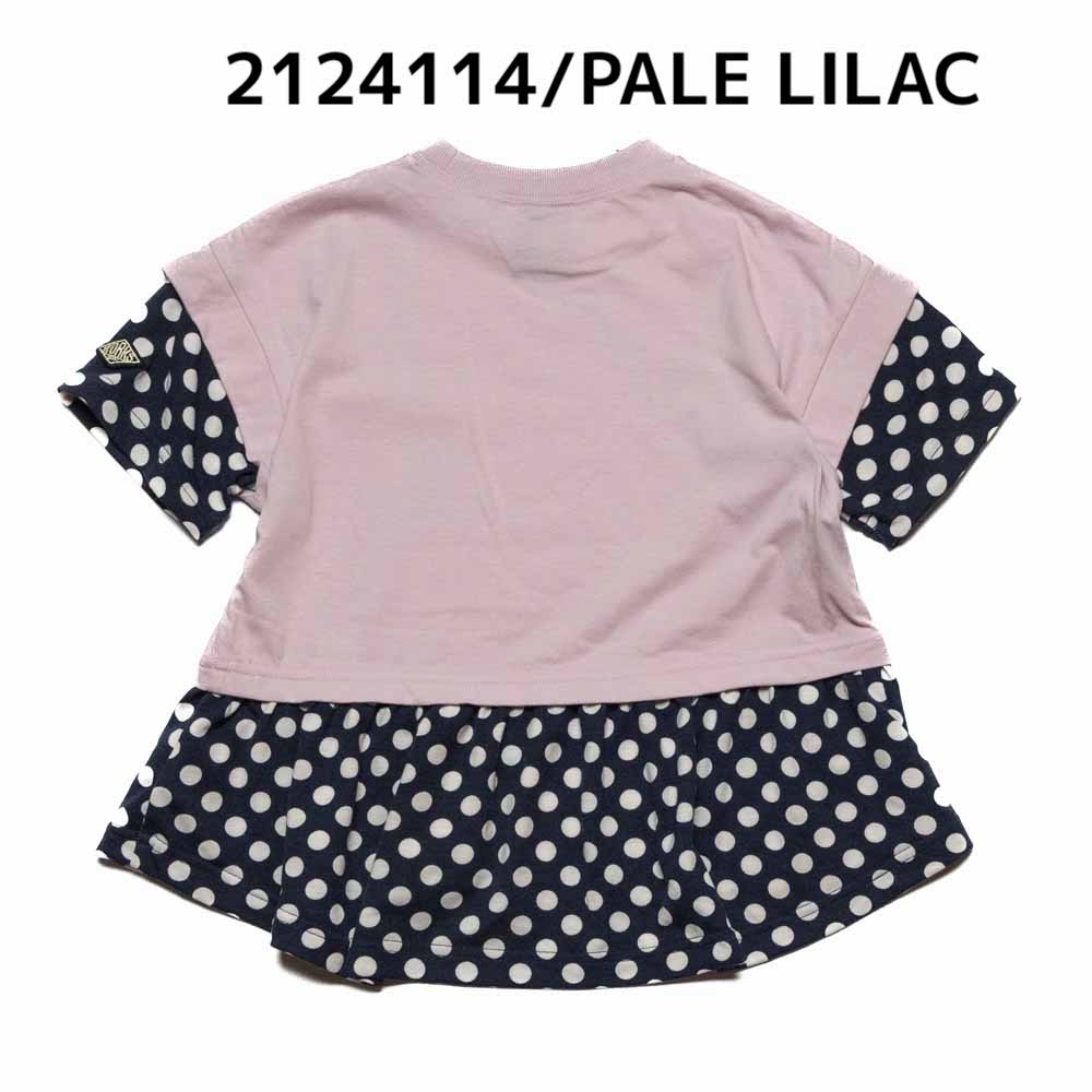 4840が今だけ2420円【90~120】 T/C天竺レイヤードTシャツ ★2124114★キッズサイズ　子供服