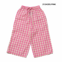 納得の可愛いアイテムが特別価格♪6490円→3245円♪【130~150】 ギンガムチェックイージーパンツ　★2124205j★キッズサイズ　子供服