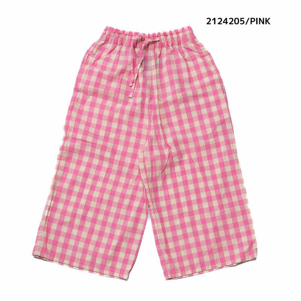 納得の可愛いアイテムが特別価格♪6490円→3245円♪【130~150】 ギンガムチェックイージーパンツ　★2124205j★キッズサイズ　子供服