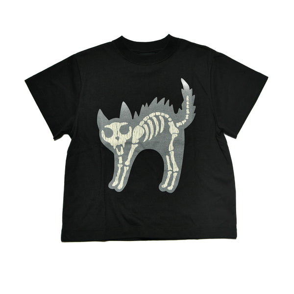 この一枚でインパクト抜群❣【ニードルワークス】T/C天竺感電猫蓄光プリントTシャツ｜100cm～150cm｜2125105