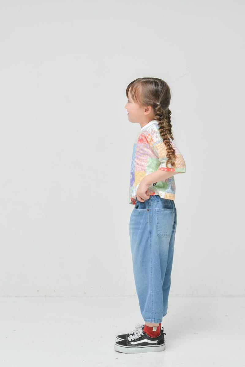 可愛いの新しい魅力を引き出す子供服♪100～150【ニードルワークス】デニムイージーパンツ2126102