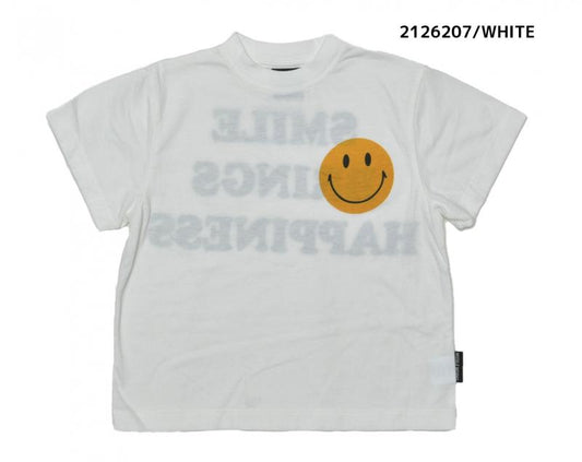 前後のギャップが大人顔負け。アメカジMIXスタイルにぴったりな、夏のスタメン子供服♪100～150【ニードルワークス】T/C天竺SMILE Tシャツ2126207