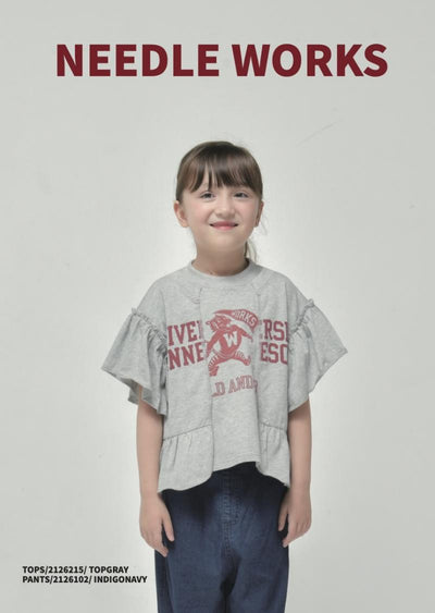 オシャレオーラ漂う子供服♪100～150【ニードルワークス】リメイク風Tシャツ2126215