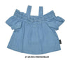 2WAY仕様で、着こなしの幅が広がる子供服♪100～150【ニードルワークス】シャンブレー2WAYブラウス2126303