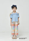 2WAY仕様で、着こなしの幅が広がる子供服♪100～150【ニードルワークス】シャンブレー2WAYブラウス2126303