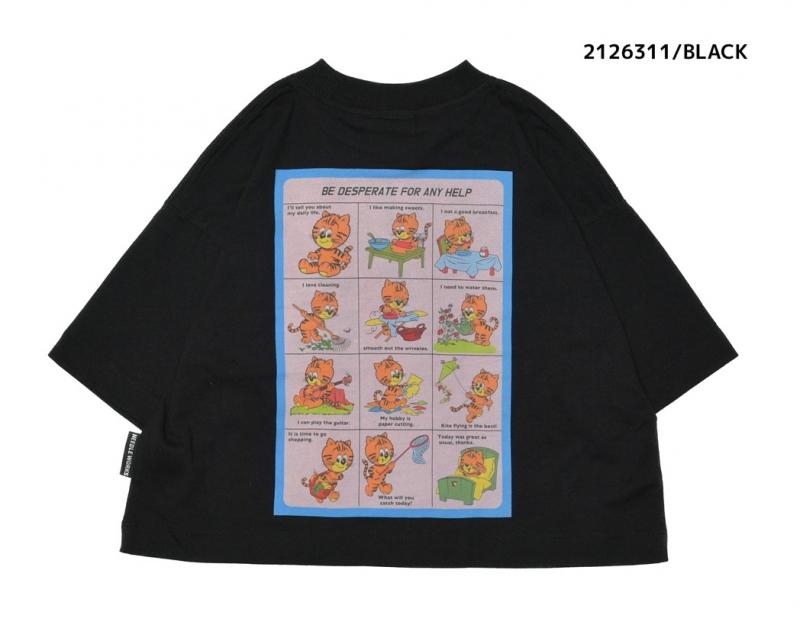 100～150/9～13号【ニードルワークス】T/C天竺CATの1日Tシャツ2126311