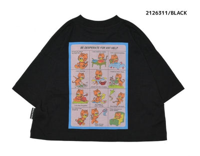 100～150/9～13号【ニードルワークス】T/C天竺CATの1日Tシャツ2126311