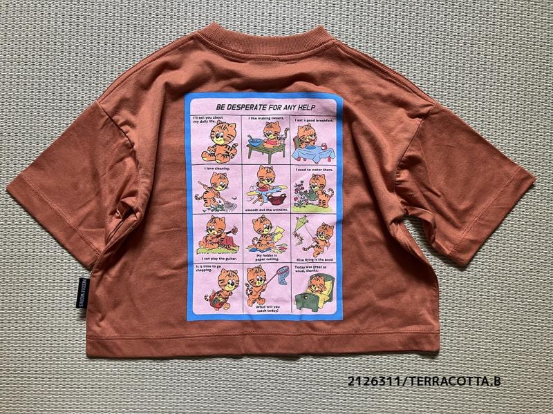 100～150/9～13号【ニードルワークス】T/C天竺CATの1日Tシャツ2126311