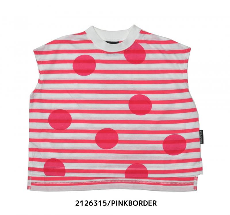 サクッと可愛い子供服♪100～150【ニードルワークス】DOTボーダーTシャツ2126315