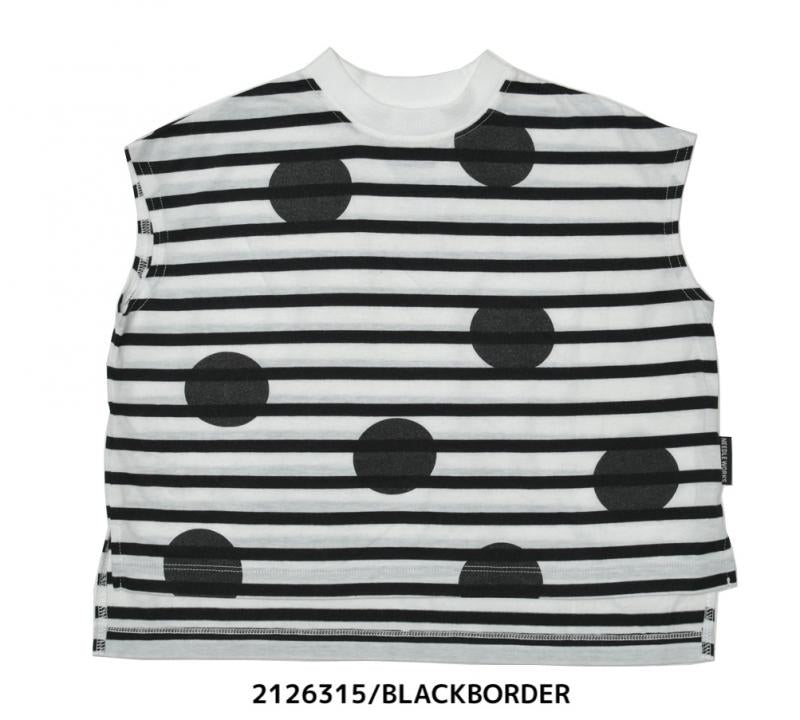 サクッと可愛い子供服♪100～150【ニードルワークス】DOTボーダーTシャツ2126315