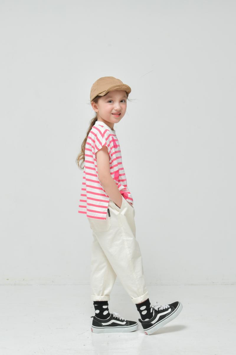 サクッと可愛い子供服♪100～150【ニードルワークス】DOTボーダーTシャツ2126315