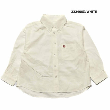 【100~120】★NEEDLEWORKS★タイプライターワイドボタンダウンシャツ（2224003）