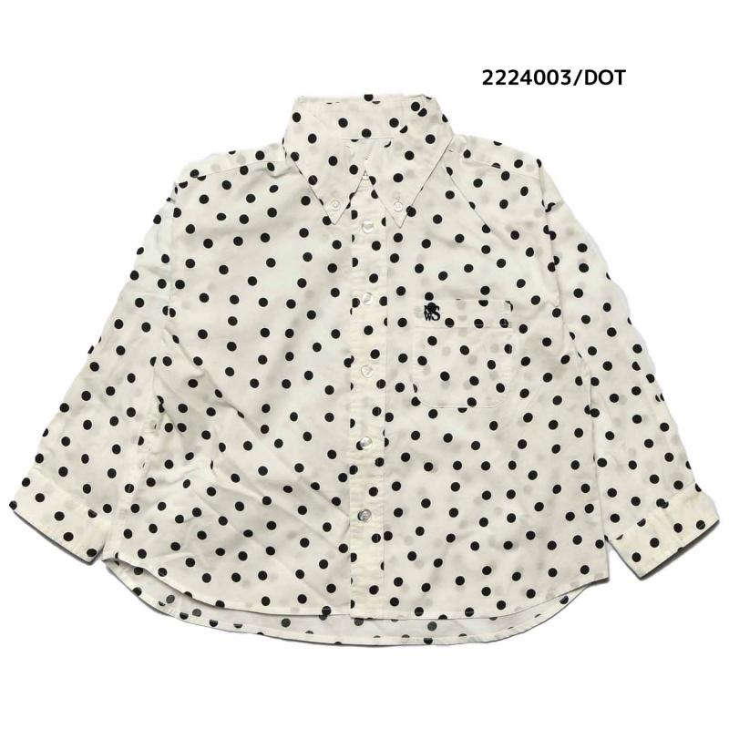 【130~150】★NEEDLEWORKS★タイプライターワイドボタンダウンシャツ（2224003j）