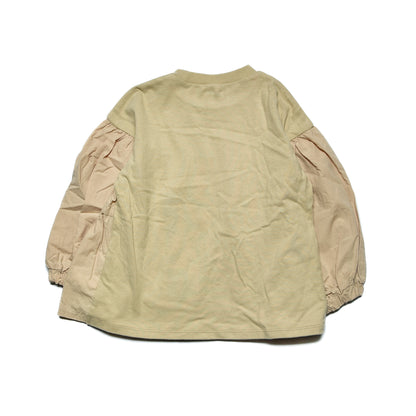 【100~120】★NEEDLEWORKS★肉厚天竺ローンギャザーTシャツ（2224012）