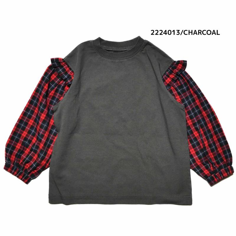 【7号～13号】★NEEDLEWORKS★天竺袖ローンチェックロンT（2224013w）