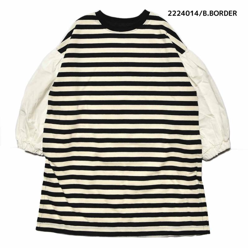 【9号/11号～13号】★NEEDLEWORKS★天竺袖タイプライターワンピース（2224014w）