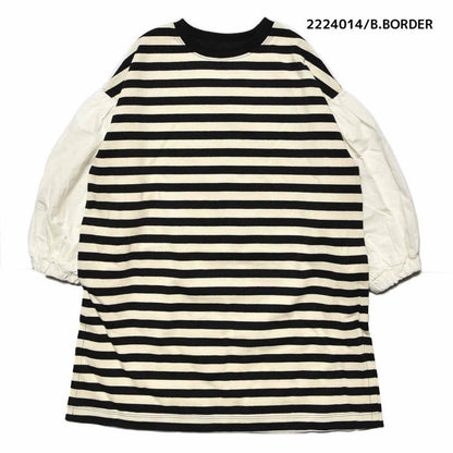 【9号/11号～13号】★NEEDLEWORKS★天竺袖タイプライターワンピース（2224014w）