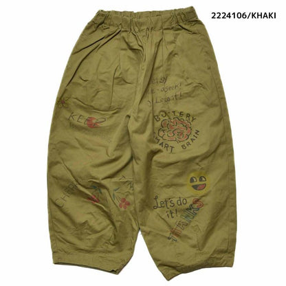 【9号/11号～13号】★NEEDLEWORKS★ギャバ落書きタックワイドパンツ（2224106w）