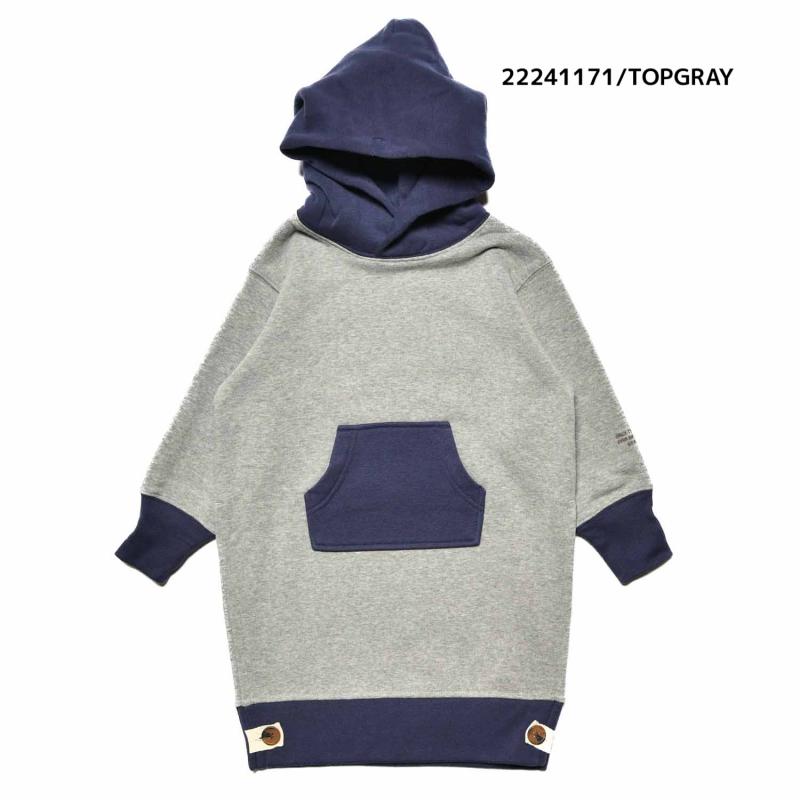【9号/11号～13号】★NEEDLEWORKS★裏起毛ウラ毛配色パーカーワンピ（2224117w）