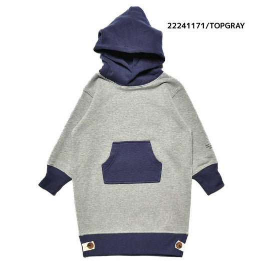 【9号/11号～13号】★NEEDLEWORKS★裏起毛ウラ毛配色パーカーワンピ（2224117w）