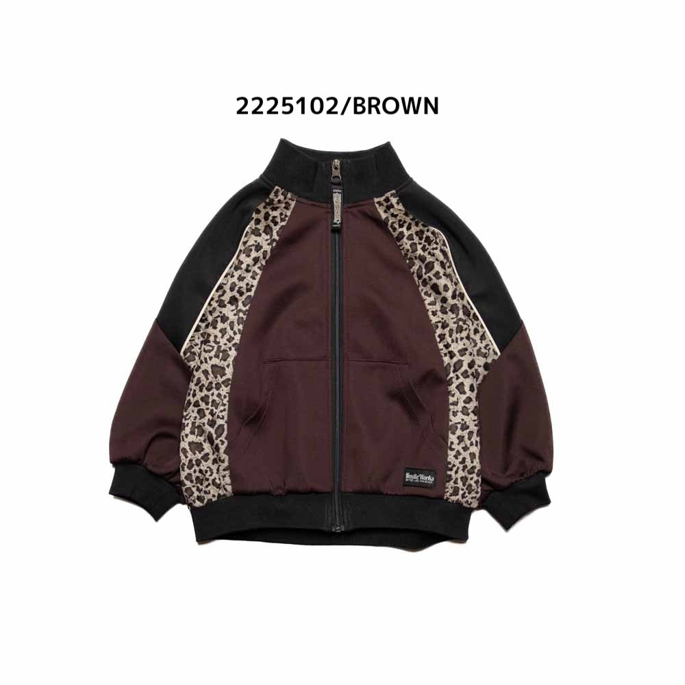 子供服【ニードルワークス】ジャージレオパードシャンパー100㎝～150㎝　2225102