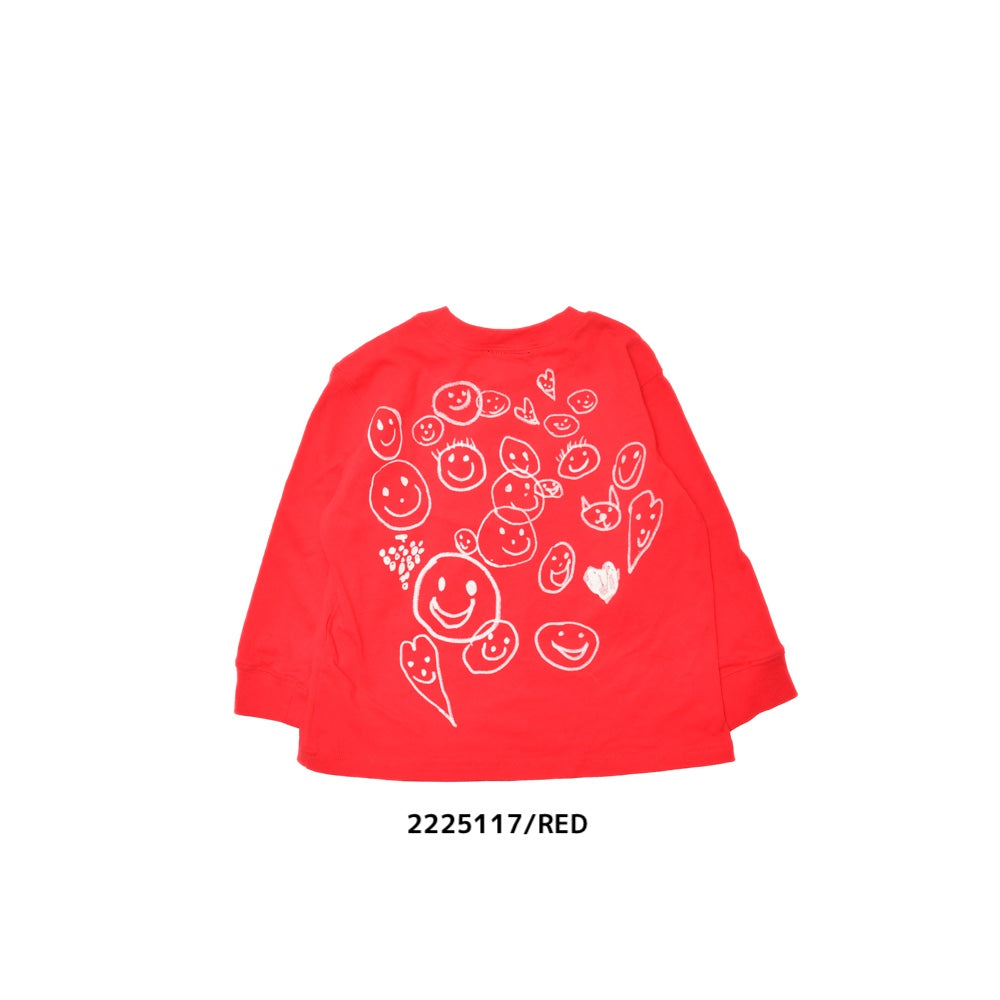【ニードルワークス】落書きスマイルTシャツ　9号～13号　2225117W