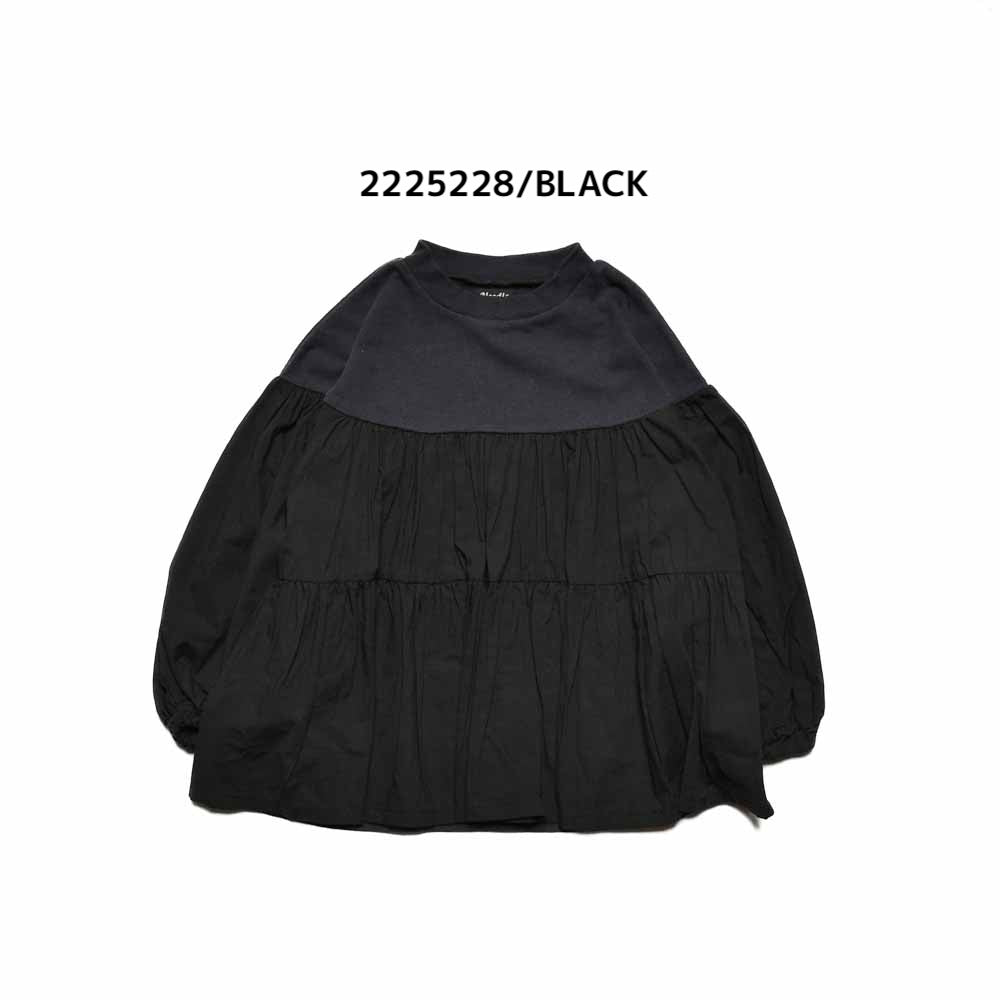 【ニードルワークス】　ギャザーTシャツ　9号～13号　2225118W