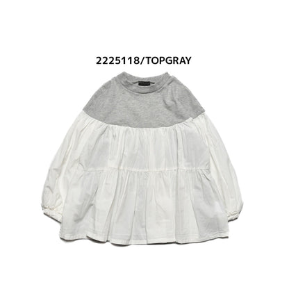 子供服【ニードルワークス】　ギャザーTシャツ　100㎝～150㎝　2225118
