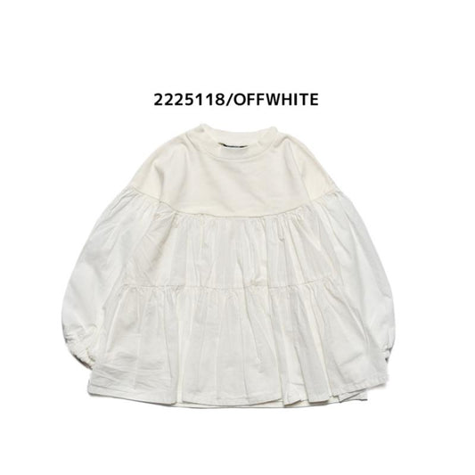 【ニードルワークス】　ギャザーTシャツ　9号～13号　2225118W