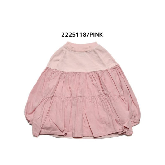 【ニードルワークス】　ギャザーTシャツ　9号～13号　2225118W