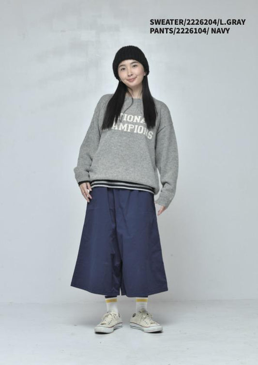 100～150【NEEDLEWORKS】ギャバタックスカート風パンツ2226104