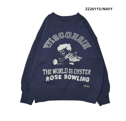 大人サイズ9~13号【NEEDLEWORKS】裏毛BOWLINGトレーナー2226115w