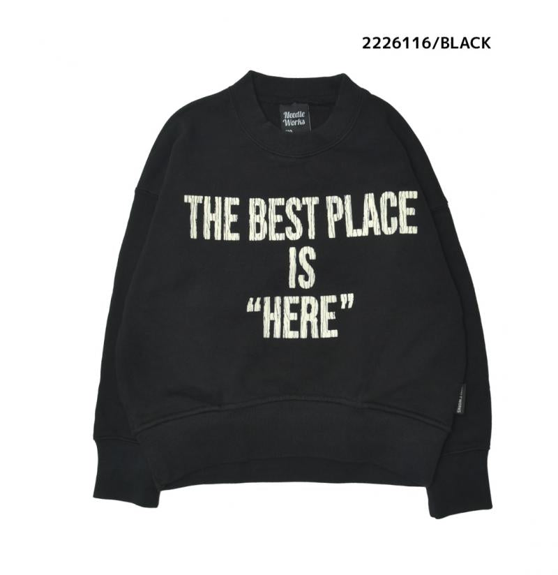 大人サイズ9~13号【NEEDLEWORKS】裏毛HEREポケットトレーナー2226116w