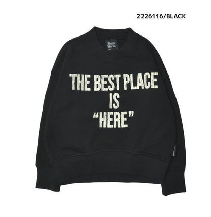 大人サイズ9~13号【NEEDLEWORKS】裏毛HEREポケットトレーナー2226116w