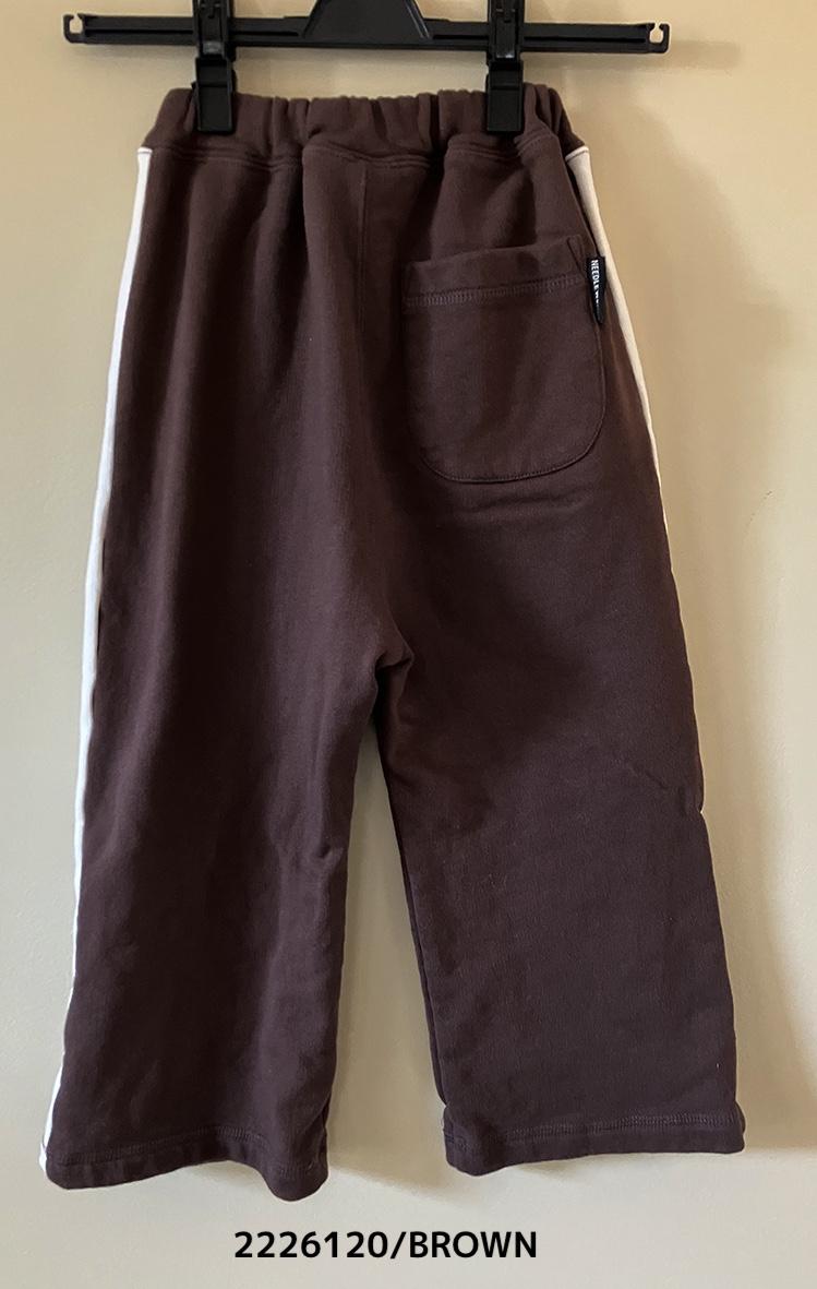 子供服100～150【NEEDLEWORKS】裏毛サイドラウン切り替えパンツ2226120
