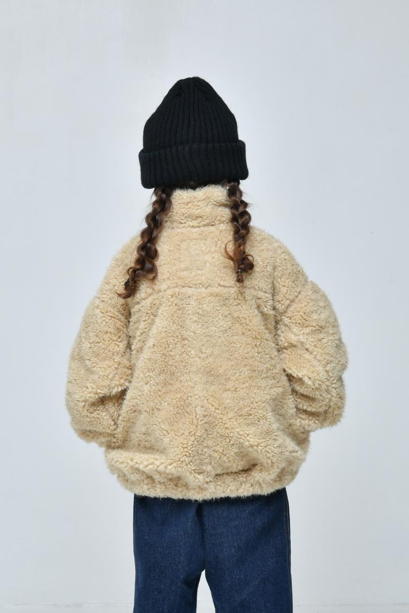 大人サイズ【NEEDLEWORKS】ボアレオパードハイネックジャケット 2226201w