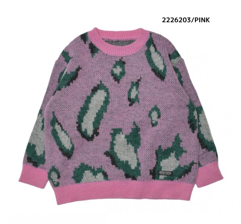 大人サイズ【NEEDLEWORKS】モヘアBIGレオパードセーター2226203w