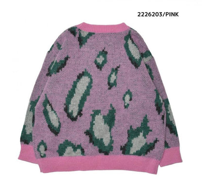 大人サイズ【NEEDLEWORKS】モヘアBIGレオパードセーター2226203w