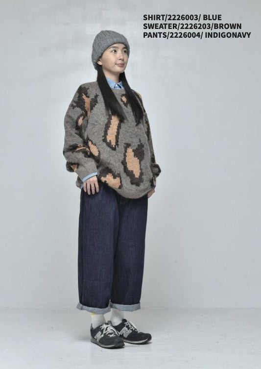 大人サイズ【NEEDLEWORKS】モヘアBIGレオパードセーター2226203w