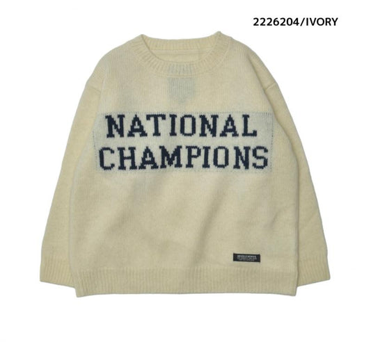 大人サイズ【NEEDLEWORKS】カレッジ風セーター2226204w