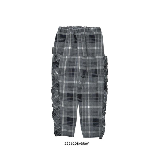 9~13号【NEEDLEWORKS】ポリエステルレーヨンチェックフリルパンツ2226208w
