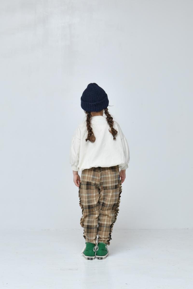 9~13号【NEEDLEWORKS】ポリエステルレーヨンチェックフリルパンツ2226208w
