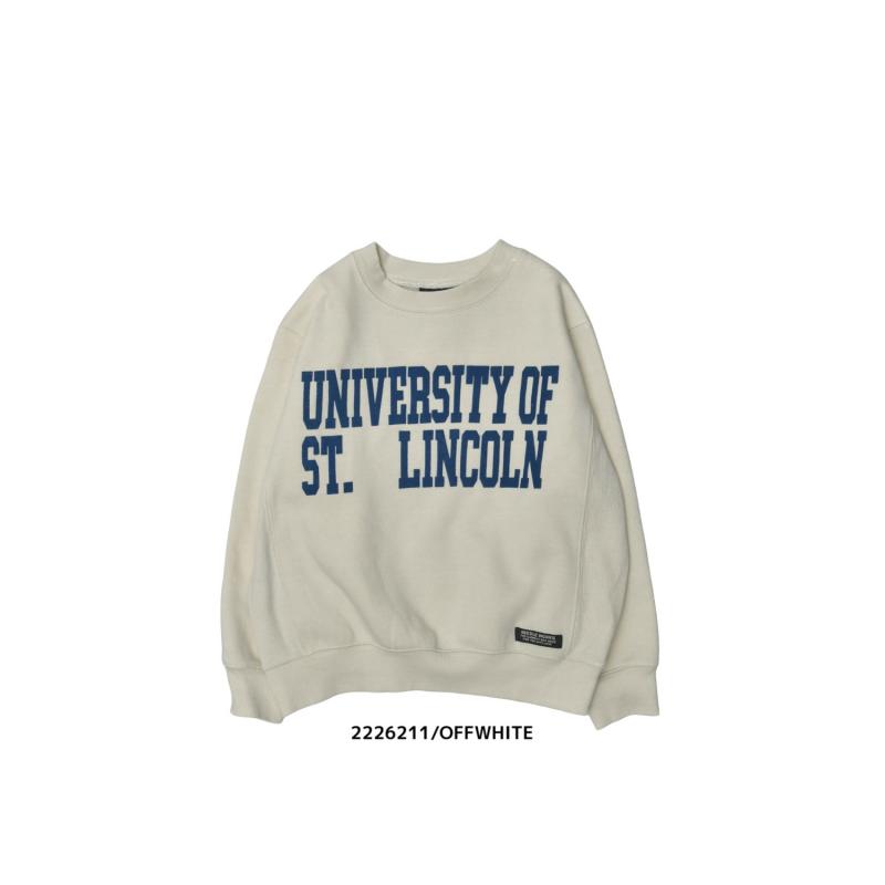 9~13号【NEEDLEWORKS】T/C裏毛UNIVERSITYトレーナー2226211w