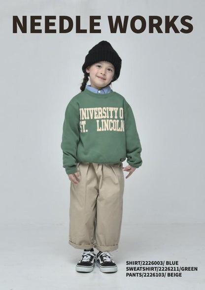 9~13号【NEEDLEWORKS】T/C裏毛UNIVERSITYトレーナー2226211w
