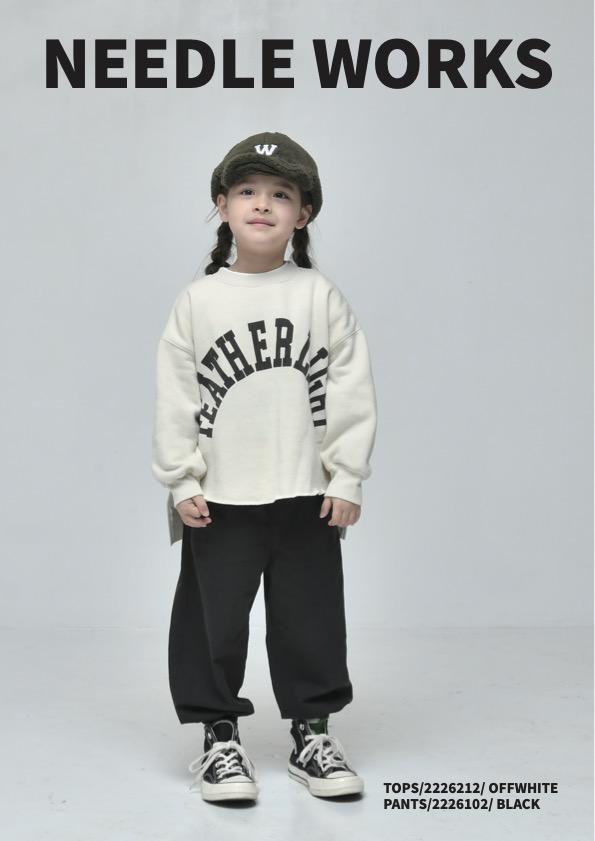 9~13号【NEEDLEWORKS】T/C裏毛裾ラウンドトレーナー2226212w
